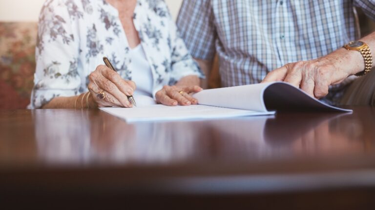 people signing a living will