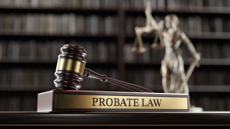 Judge's Gavel and Probate law sign