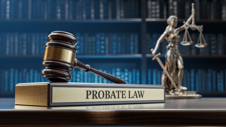 Probate law with gavel