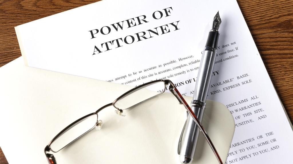 power of attorney documents and pen